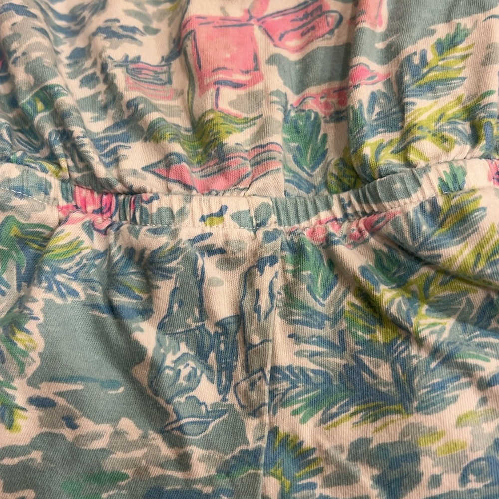 Lilly Pulitzer Aqua Blue Romper with Lace Detail - Picture 3 of 6